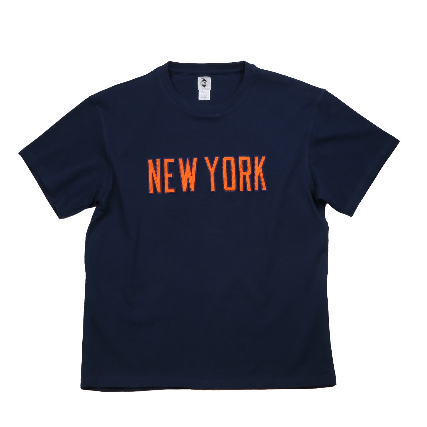 E05T NEW YORK FELT EMB TEE (NAVY)